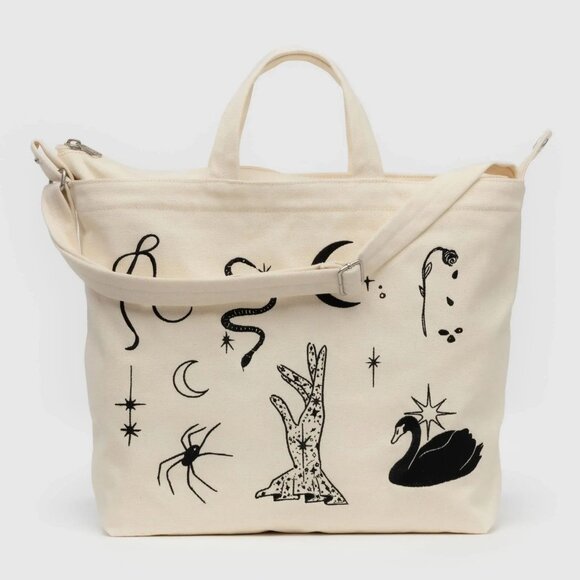 NWT Baggu Horizontal Zip Duck Bag - Embroidered Ballet Icons - Picture 1 of 5